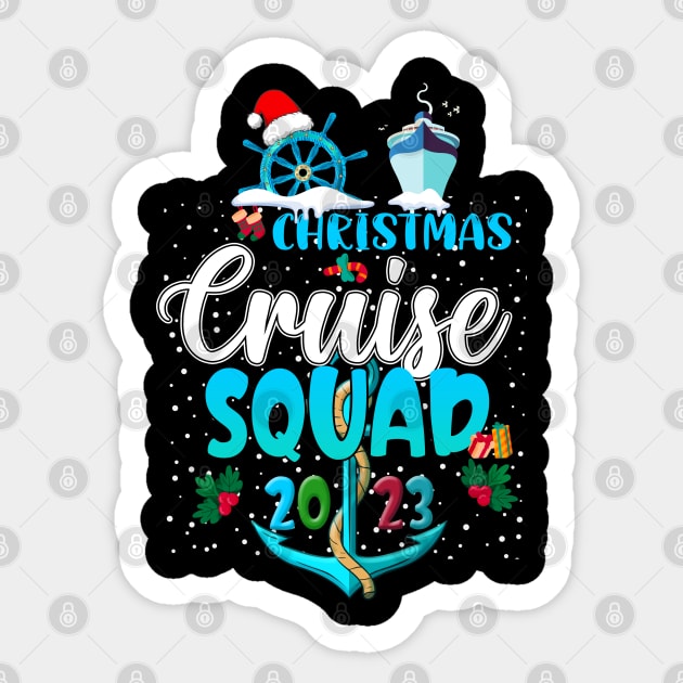 Christmas Cruise Squad 2023 Xmas New Year 2023 Boy Kid Girl Sticker by Sandra Holloman